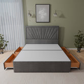 Nevada Floor Standing Headboard With Divan Bed Base - Divan Base & Headboard - Midas Beds